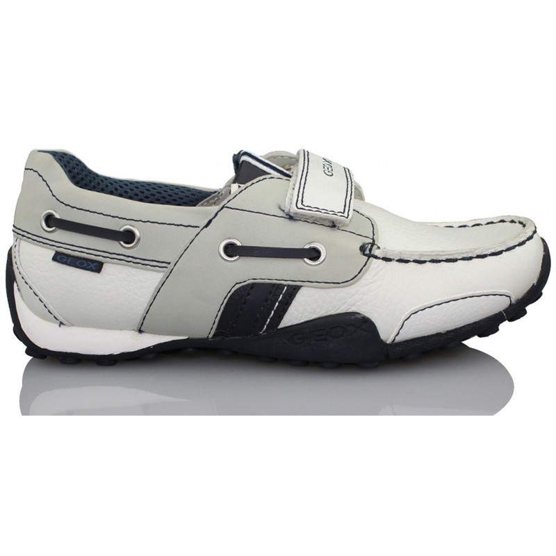 GEOX NAUTICO MOCASIN NIÑO color BLANCO