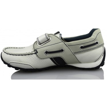 GEOX NAUTICO MOCASIN NIÑO color BLANCO
