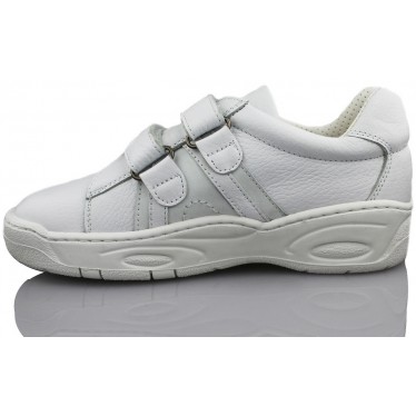 CALZAMEDI DOBLE VELCRO COMODO NIÑO color BLANCO