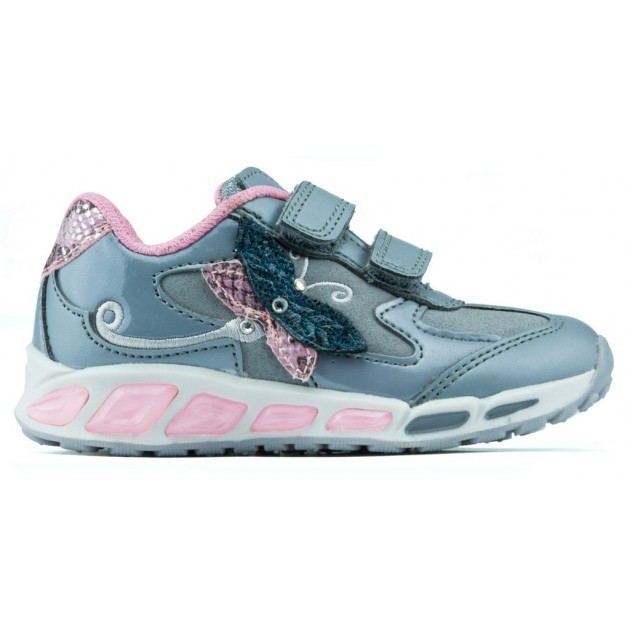 ZAPATILLAS GEOX JR SHUTTLE GIRL  GREY_PINK