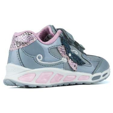 ZAPATILLAS GEOX JR SHUTTLE GIRL  GREY_PINK