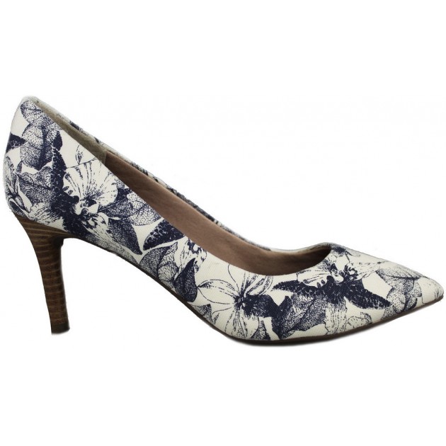 ROCKPORT ZAPATO TACON FLORES color AZUL