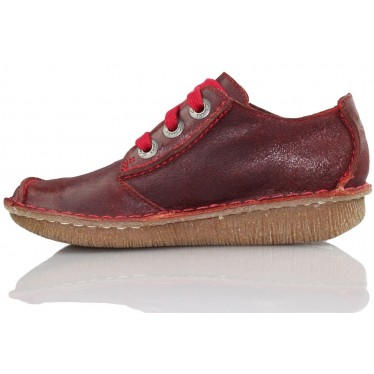 CLARKS FUNNY DREAM W LEATHER  ROJO