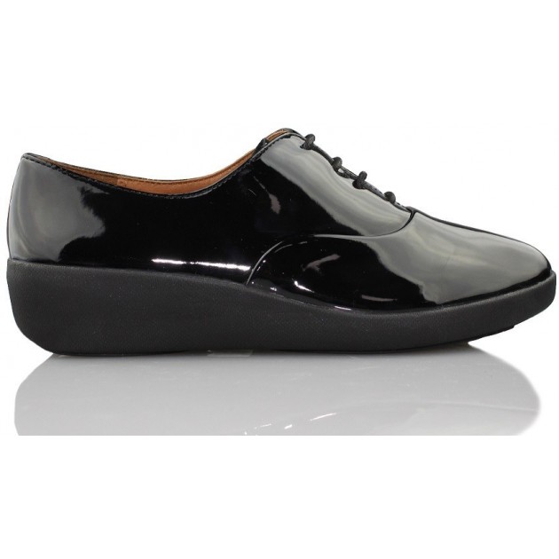 FITFLOP F-POP OXFORD ZAPATO MUJER COMODO color NEGRO