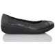 FITFLOP BALLERINA PIEL BAILARINA COMODA DE MUJER color NEGRO
