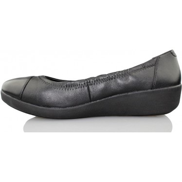 FITFLOP BALLERINA PIEL BAILARINA COMODA DE MUJER color NEGRO