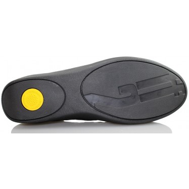 FITFLOP BALLERINA PIEL BAILARINA COMODA DE MUJER color NEGRO