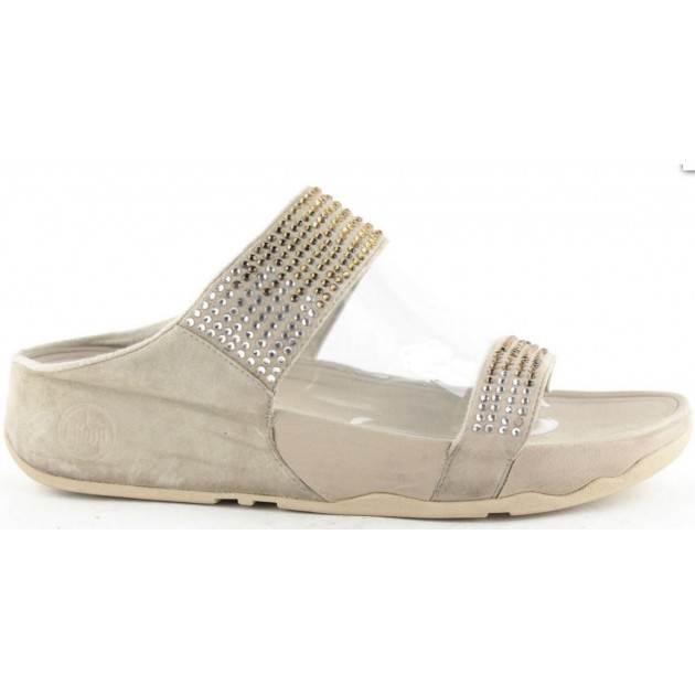 FITFLOP FLARE SLIDE PEBBLE color BEIGE