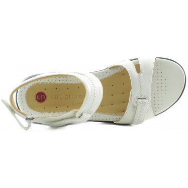 CLARKS UN GALLEON COTTON SANDALIA MUJER COMODA color BLANCO