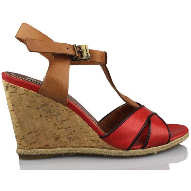 MARTINELLI SANDALIA COMODA MUJER color ROJO