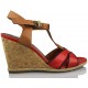 MARTINELLI SANDALIA COMODA MUJER color ROJO