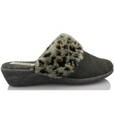 VULLADI SERRAJE IR POR CASA MUJER PELO LEOPARDO color GRIS