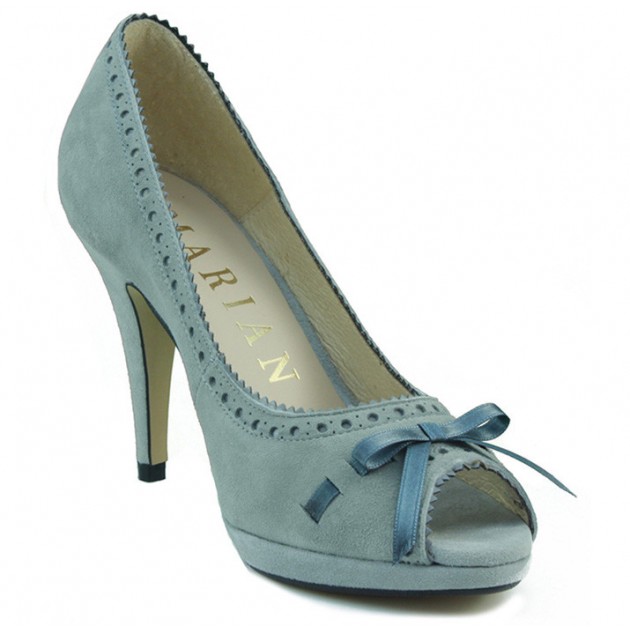 MARIAN chaussure confortable talon nubuck AZUL