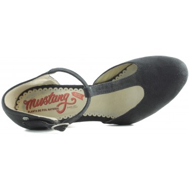 MUSTANG bout fermé chaussures talon  NEGRO