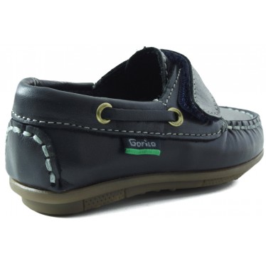 GORILA enfant mocassin avec velcro  MARINO