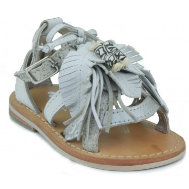 OCA LOCA sandale en cuir bébé  BLANCO