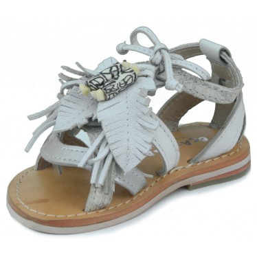 OCA LOCA sandale en cuir bébé  BLANCO