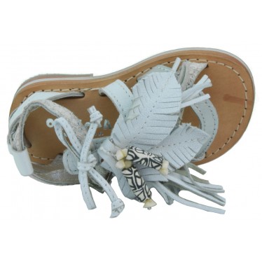 OCA LOCA sandale en cuir bébé  BLANCO