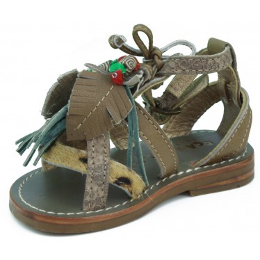 OCA LOCA sandale en cuir bébé  MARRON