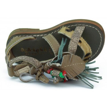 OCA LOCA sandale en cuir bébé  MARRON