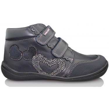 PABLOSKY GOLDEN NAVY GIRL DOUBLE COEURS EN VELCRO  AZUL