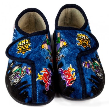 ZAPATILLAS CASA NIÑO VULLADI BICIS BMX  AZUL