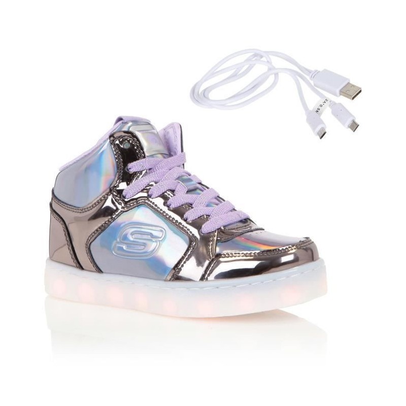 SNEAKERS SKECHERS GRIS ET VIOLET  GRIS
