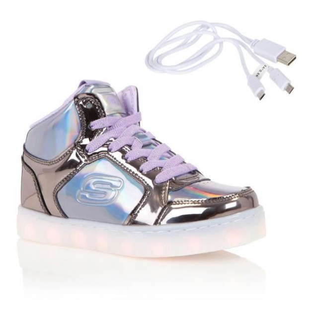 SNEAKERS SKECHERS GRIS ET VIOLET GRIS