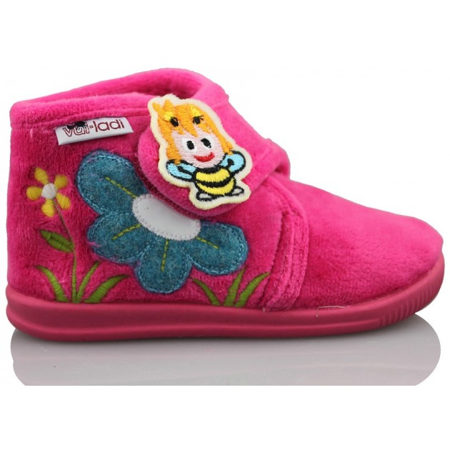 Chaussures VULLADI Velcro fille rentrer à la maison ROSA