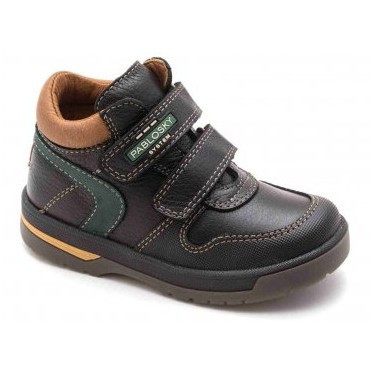 BOOT PEAU Pablosky VELCRO enfant  MARRON