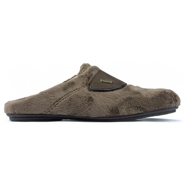 VULLADI intérieur pantoufles velcro homme MARRON VULLADI intérieur pantoufles velcro homme MARRON