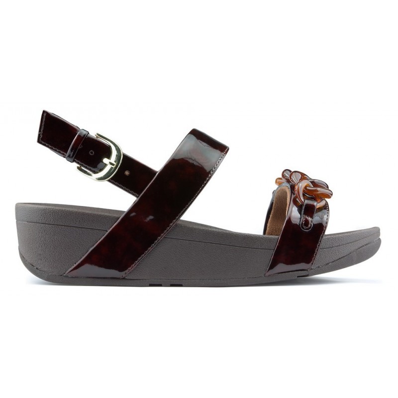 SANDALES FITFLOP LOTTIE TORTOISESHELL CHAIN CHOCOLATE