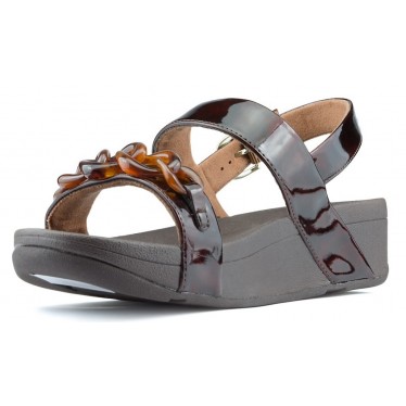 SANDALES FITFLOP LOTTIE TORTOISESHELL CHAIN CHOCOLATE