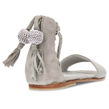 OCA LOCA nubuck sandales en cuir pour les filles GRIS