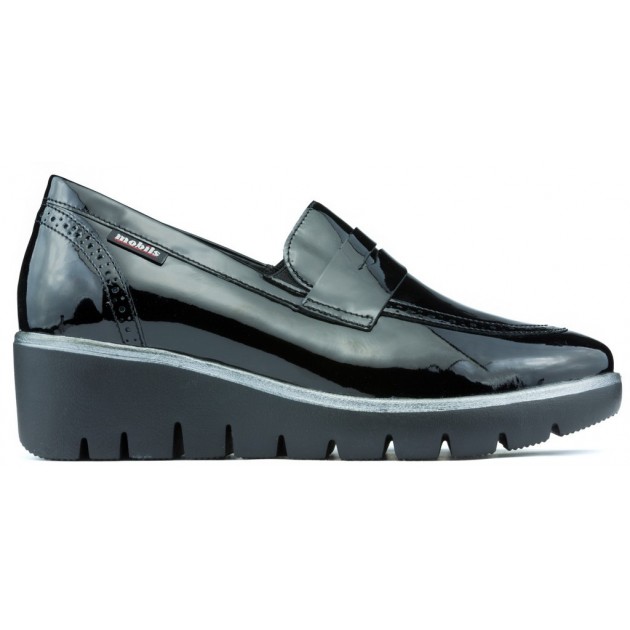 Les fainéants Mephisto Mobils Salika Vernicalf BLACK Les fainéants Mephisto Mobils Salika Vernicalf BLACK