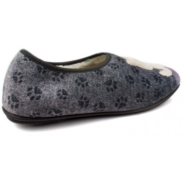 CHAUSSONS DE MAISON VULLADI FEMMES CLOSED KITTENS GRIS