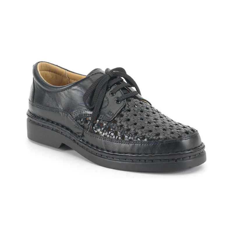 CALZAMEDI chaussures confortables avec velcro cousues à la m NEGRO