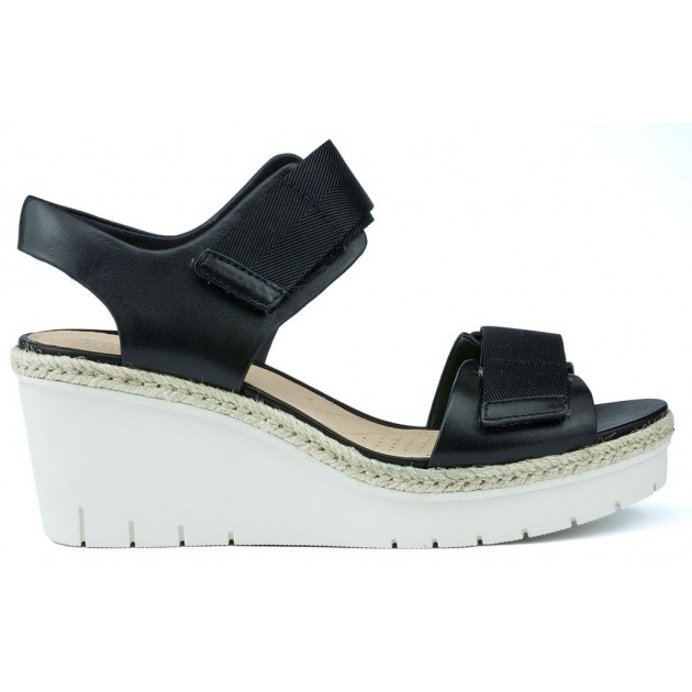 CLARKS SANDALES PALM SHINE0 13285 BLACK LEATHER CLARKS SANDALES PALM SHINE0 13285 BLACK LEATHER
