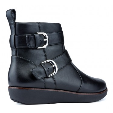 Chaussons FITFLOP LAILA DOUBLE BUCKLE BLACK