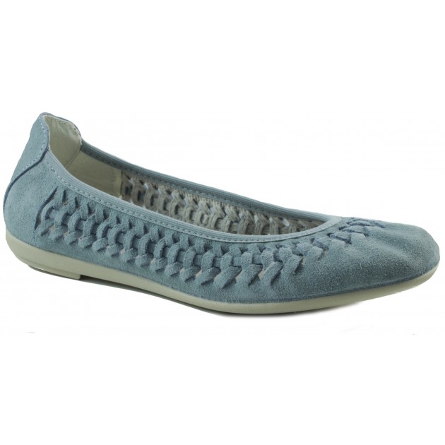 VULLADI CHAUSSURES CONFORTABLES EN CUIR FENDU 2410 CELESTE