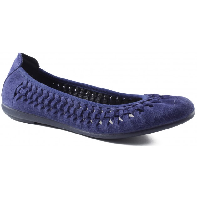 VULLADI CHAUSSURES CONFORTABLES EN CUIR FENDU 2410 MARINO