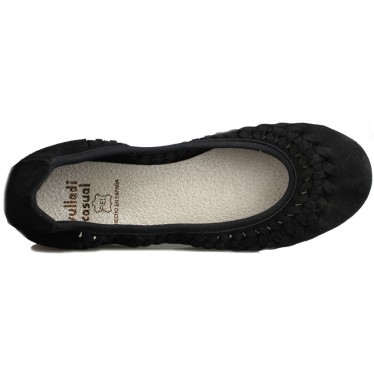 VULLADI CHAUSSURES CONFORTABLES EN CUIR FENDU 2410 NEGRO