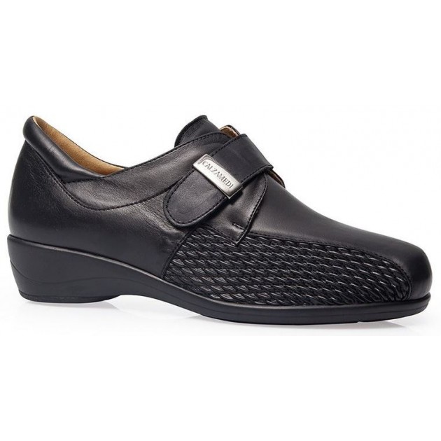 CHAUSSURES EN CUIR VELCRO STRETCH CALZAMEDI W 0678 NEGRO CHAUSSURES EN CUIR VELCRO STRETCH CALZAMEDI W 0678 NEGRO