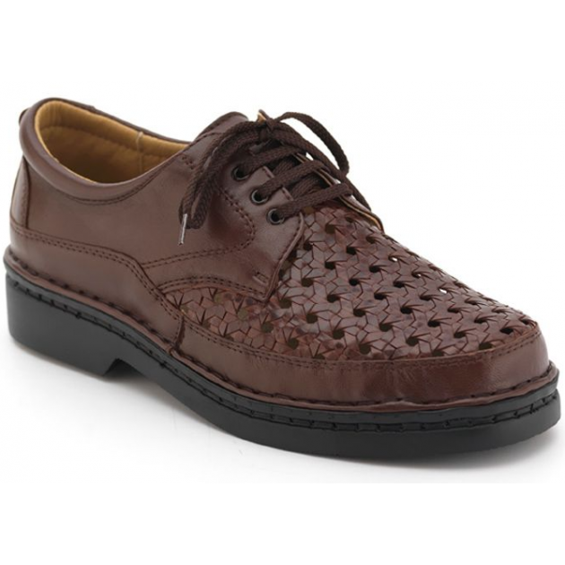 CALZAMEDI chaussures confortables avec velcro cousues à la m MARRON CALZAMEDI chaussures confortables avec velcro cousues à la m MARRON