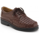 CALZAMEDI chaussures confortables avec velcro cousues à la m MARRON