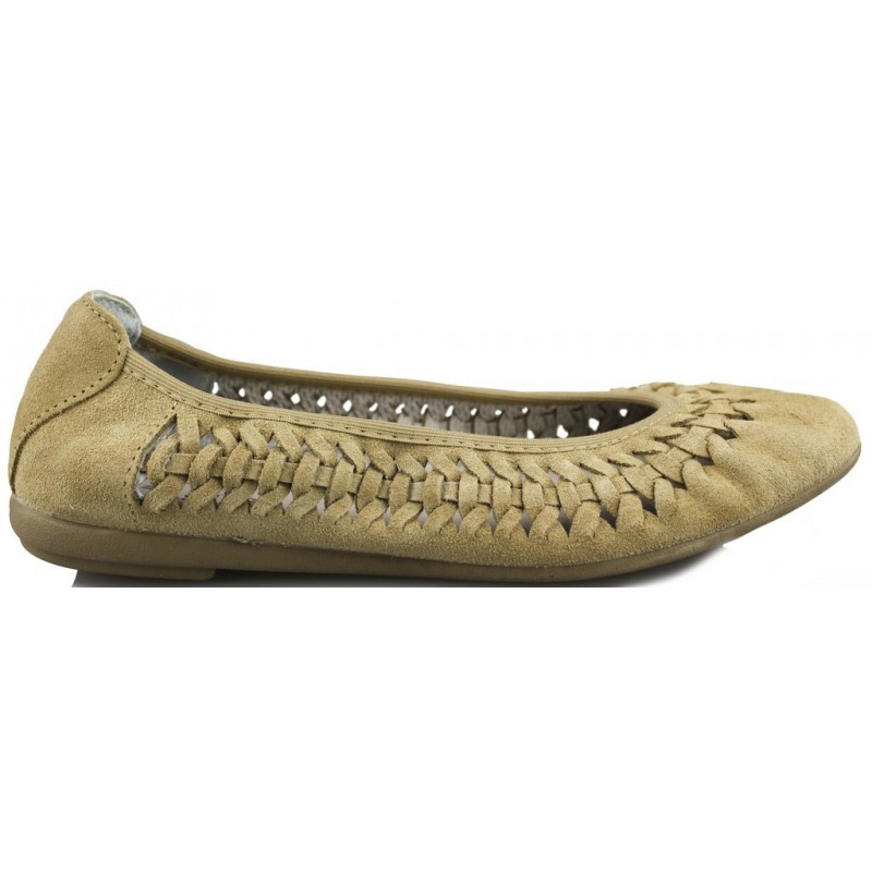 VULLADI CHAUSSURES CONFORTABLES EN CUIR FENDU 2410 CASTOR