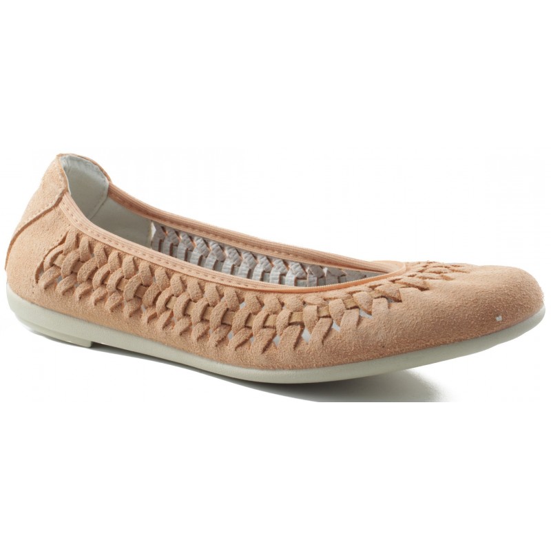 VULLADI CHAUSSURES CONFORTABLES EN CUIR FENDU 2410 CORAL