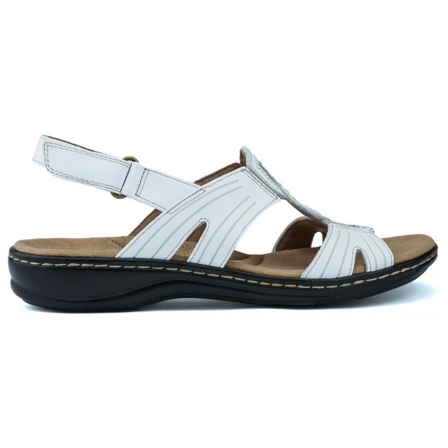 CLARKS SANDALES PALM SHINE0 13285 WHITE LEATHER CLARKS SANDALES PALM SHINE0 13285 WHITE LEATHER
