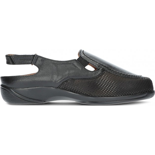 SANDALES ORTHOPEDIQUES CALZAMEDI CM0415 TALON NU NEGRO