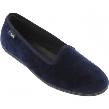 VICTORIA ODA DANSEUSE EN VELOURS 1049114 PANTOUFLES MARINO